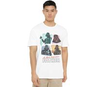Disney Unisex Star Wars Retro Most Impressive Father, White T-Shirt, weiß, 5XL