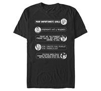 Disney Unisex Villains Villain Quotes Organic Short Sleeve T-Shirt, Schwarz, M