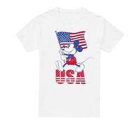 Disney - "USA" T-Shirt für Herren (Weiß) M