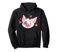 Disney Vaiana 2 Big Face Pua Tropical Flowers Cute Costume Pullover Hoodie