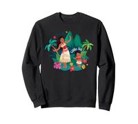 Disney Vaiana 2 Sisters Vaiana Simea Big Sis & Little Sis Sweatshirt, Unisex für Erwachsene, Schwarz, XL