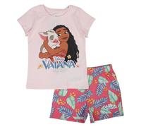 Disney VAIANA, 2-teiliges Set, T-Shirt + Shorts, Kinder, (2 bis 8 Jahre), Unisex, Junge, Mädchen, Weich, niedlich, Warm, T-Shirt, Hose, Modell DIS VAI 5204048 S2-2A, ROSE