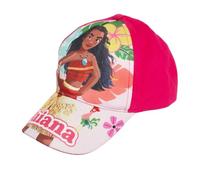 Disney Vaiana Kinder Basecap - Sommer Cap für Mädchen - Größe 52 oder 54 - mit Klettverschluss - Disney Moana, Farbe: Pink, Bekleidungsgröße: 54