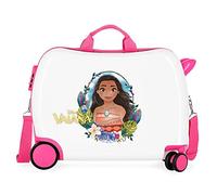 Disney Vaiana Kinderkoffer, weiß, 50 x 39 x 20 cm, Hartplastik, seitlicher Kombinationsverschluss, 34 l, 1,8 kg, 4 Räder