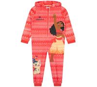 Disney Vaiana Onesie Mädchen, Kuscheliger Schlafoverall Kinder Aus Fleece, Moana Onesie Kinder Für Winter, Orange 116