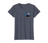 Disney Villains Alphabet Monogram Letter U for Ursula T-Shirt, Damen, Blau Meliert, L