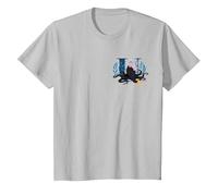 Disney Villains Alphabet Monogram Letter U for Ursula T-Shirt, Kinder, Silber, 152