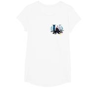Disney Villains Alphabet Monogram Letter U for Ursula T-Shirt, Mädchen, Weiß, S