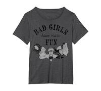 Disney Villains Bad Girls Have More Fun C1 T-Shirt, Damen Große Größen, Anthrazit Meliert, 3X