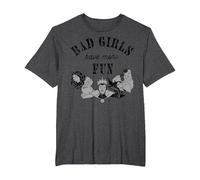Disney Villains Bad Girls Have More Fun C1 T-Shirt, Herren Große Größen, Anthrazit Meliert, 4X Tall