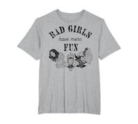 Disney Villains Bad Girls Have More Fun C1 T-Shirt, Herren Große Größen, Grau Meliert, 5X Tall