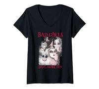 Disney Villains Bad Girls Have More Fun T-Shirt mit V-Ausschnitt