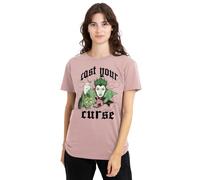 Disney Villains Cast Your Curse Ladies T Shirt, Pink, Large