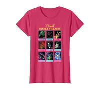 Disney Villains Class Of Disney Villains Yearbook T-Shirt, Damen, Rot Meliert, M