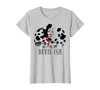 Disney Villains Cruella De Vil A Little Bit Devil-Ish T-Shirt, Damen, Silber, S