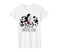 Disney Villains Cruella De Vil A Little Bit Devil-Ish T-Shirt, Damen, Weiß, XL