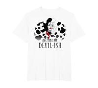 Disney Villains Cruella De Vil A Little Bit Devil-Ish T-Shirt, Herren Große Größen, Weiß, 3X Tall