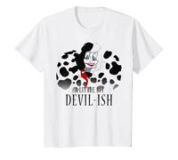 Disney Villains Cruella De Vil A Little Bit Devil-Ish T-Shirt, Kinder, Weiß, 152