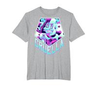 Disney Villains Cruella De Vil Pentagon Neon Portrait T-Shirt, Herren Große Größen, Grau Meliert, 5X Tall