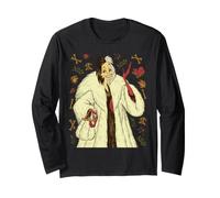 Disney Villains Cruella De Vil Vintage Art Style Collage Langarmshirt