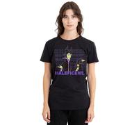 Disney Villains Damen Maleficent Repeat Name Ladies Shirt, Black, Schwarz, L EU