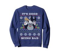 Disney Villains Good Bad Ugly Weihnachtspullover Sweatshirt, Unisex für Erwachsene, Marineblau, S