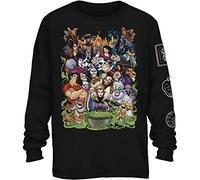 Disney Villains Group Herren T-Shirt Collage Gaston Ursula Maleficent Hades Narbe Hook, Langärmlig, Mittel