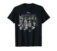 Disney Villains Group Shot Black And White T-Shirt