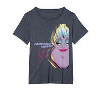 Disney Villains the Little Mermaid Ursula Totally Fabulous T-Shirt, Damen Große Größen, Blau Meliert, 2X