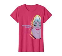 Disney Villains the Little Mermaid Ursula Totally Fabulous T-Shirt, Damen, Rot Meliert, M