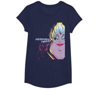 Disney Villains the Little Mermaid Ursula Totally Fabulous T-Shirt, Mädchen, Marineblau, M