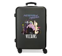 Disney Villains Unglaublich fabelhafter mittelgroßer Koffer, Schwarz, 46 x 65 x 23 cm, starres ABS, seitliches Zahlenschloss, 56 l, 3 kg, 4 Doppelräder