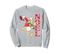 Disney Vintage Donald Duck Noel Holiday Sweatshirt, Unisex für Erwachsene, Grau Meliert, XXL