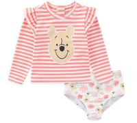 Disney Winnie Puuh Badeanzug, zweiteilig, langärmlig, mit Bikinihose für Babys, Mädchen, LSF 50+, Orange, 86