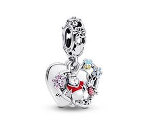 Disney Winnie Puuh & Ferkel Herz Charm-Anhänger