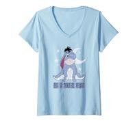 Disney Winnie Puuh I-Aah Not A Morning Person T-Shirt mit V-Ausschnitt