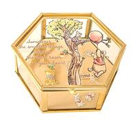 Disney Winnie Puuh Schmuckschatulle - Glas-Schmuckschatulle mit Pooh- und Ferkel-Design, offizielles Lizenzprodukt
