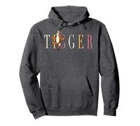 Disney Winnie Puuh Tigger Namenstitel Pullover Hoodie, Unisex für Erwachsene, Anthrazit Meliert, M