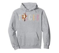 Disney Winnie Puuh Tigger Namenstitel Pullover Hoodie, Unisex für Erwachsene, Grau Meliert, XL