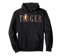 Disney Winnie Puuh Tigger Namenstitel Pullover Hoodie, Unisex für Erwachsene, Schwarz, S