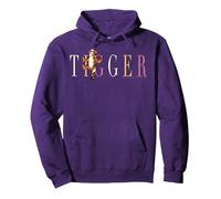Disney Winnie Puuh Tigger Namenstitel Pullover Hoodie, Unisex für Erwachsene, Violett, S