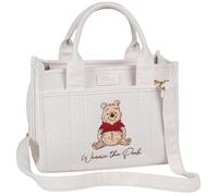 DISNEY Winnie Puuh Tote Bag aus Leinen, Damen Handtasche, beige 24x12x19 cm (Minnie Mouse, 24x12x19 cm)