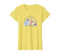 Disney Winnie The Pooh And Friends Floral Portrait T-Shirt, Damen, Gelb, M