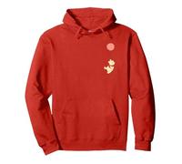 Disney Winnie the Pooh Balloon Flight Corner Picture Pullover Hoodie, Unisex für Erwachsene, Rot, M