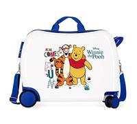 Disney Winnie The Pooh Kinderkoffer, weiß, 50 x 39 x 20 cm, Hartplastik, seitlicher Kombinationsverschluss, 34 l, 1,8 kg, 4 Räder
