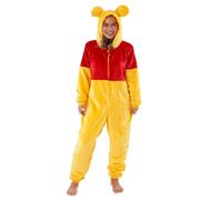 Disney Winnie the Pooh Onesie Für Frauen | Winnie Pooh Kostüme | Damen Fleece Pyjama Gelbe| Klein