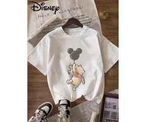 Disney 'Winnie The Pooh' Patterned Printed T-Shirt, Round Neck Pullover Women'S Casual Sports Short-Sleeve Top