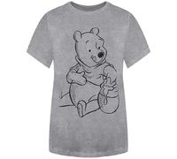 Disney Winnie The Pooh Skizze Damen Grau T-Shirt S