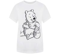 Disney Damen Winnie the Pooh - Sketch T Shirt, Weiß (White White), 42/XL EU