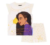 Disney Wish Asha & Star Schlafanzug - ärmelloses kurzes Pyjama-Set für Mädchen